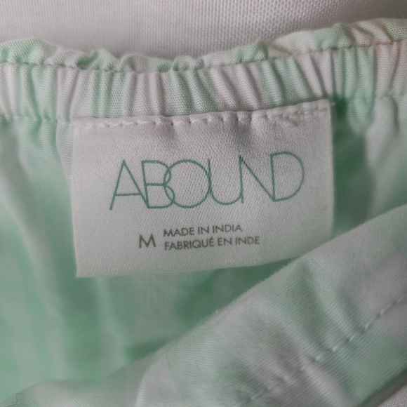 Abound Off Shoulder Mint Green Check Ruffled Top - Picture 2 of 4